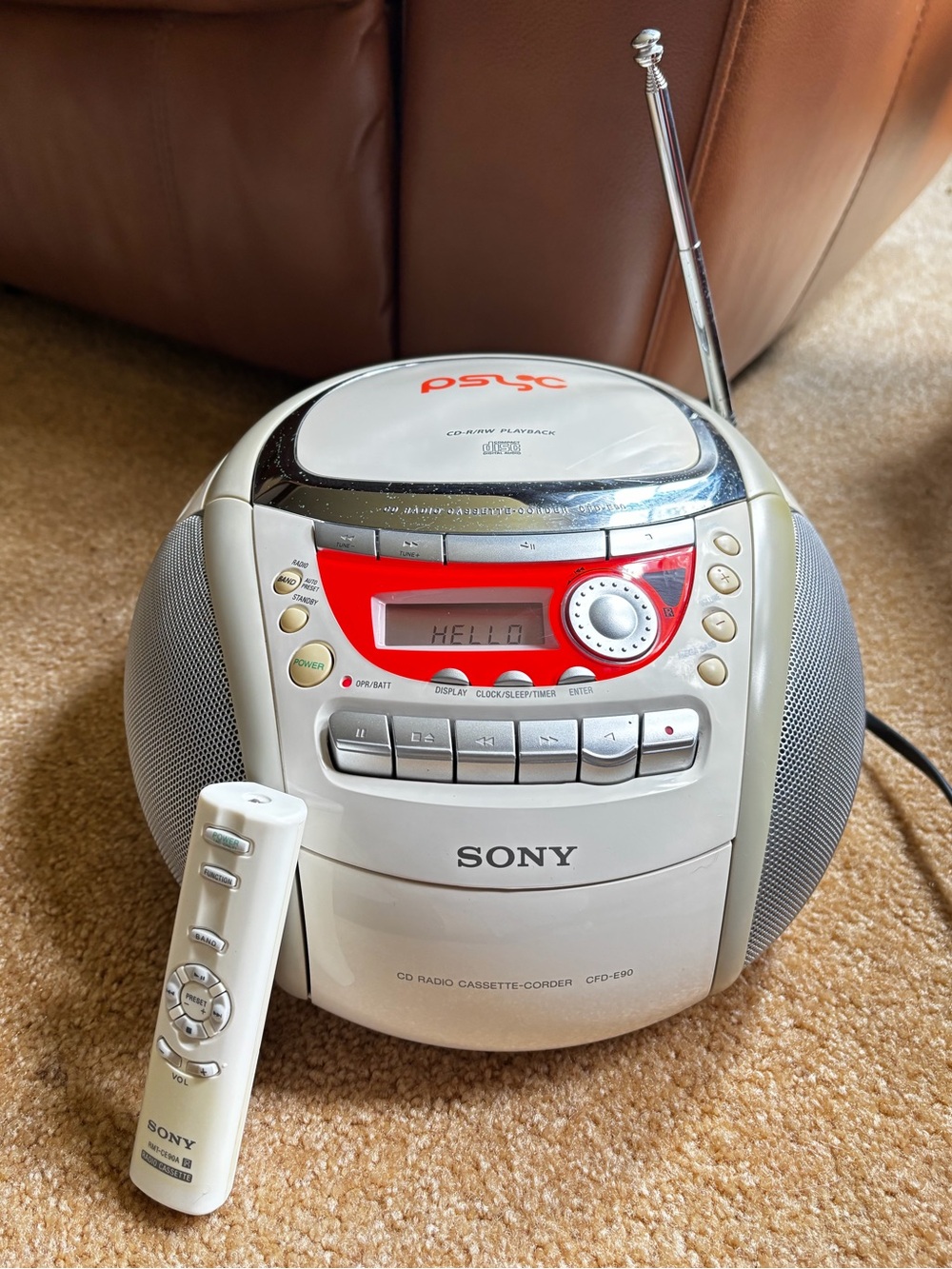 Sony CFD-E90 PSYC CD Radio Cassette-Corder portable boombox Y2k